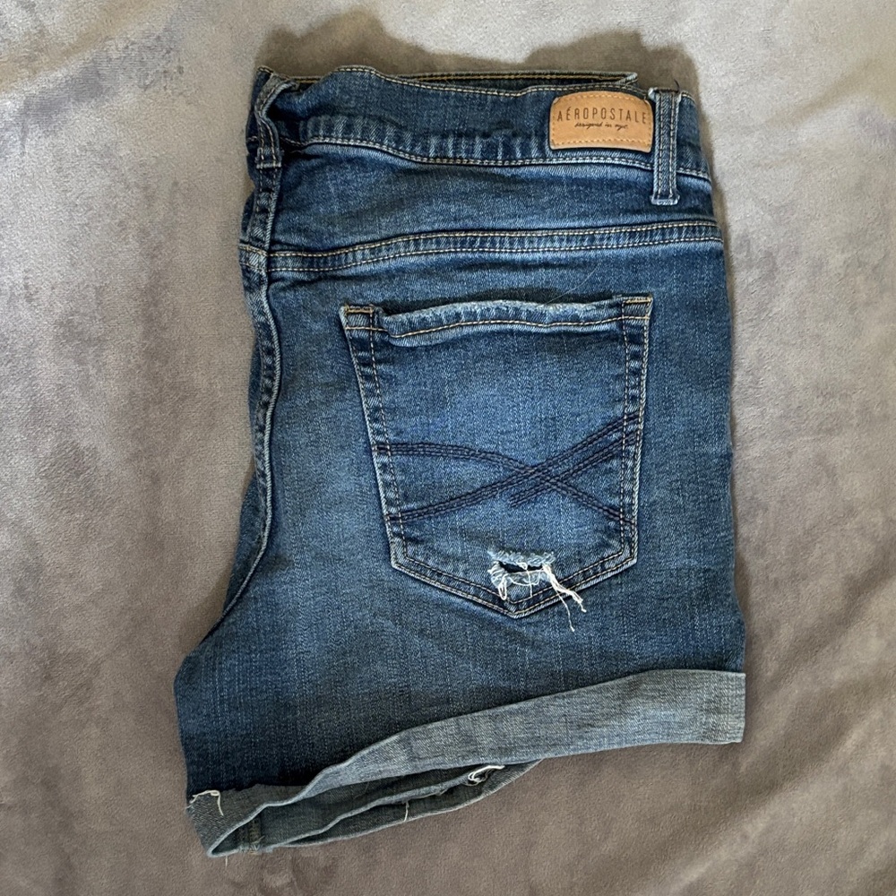 Aeropostale Dark Blue Denim Shorts